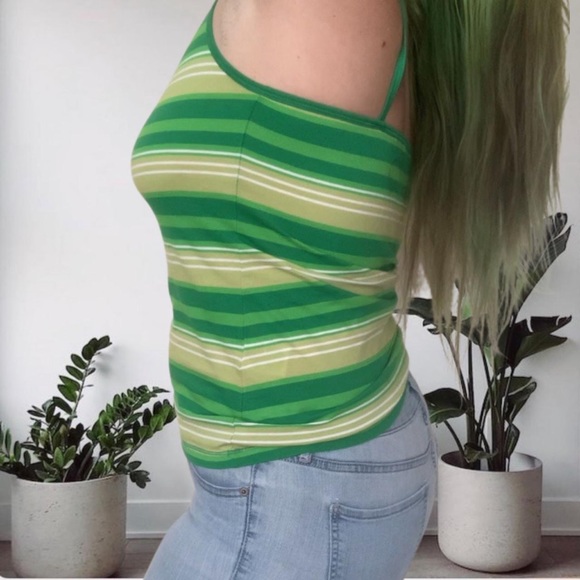 Derek Heart Retro Y2K Watermelon Striped Tank Large - Picture 5 of 9